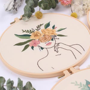 Floral About Love Pattern Embroidery Kit for Beginner - Include Everything to Make It