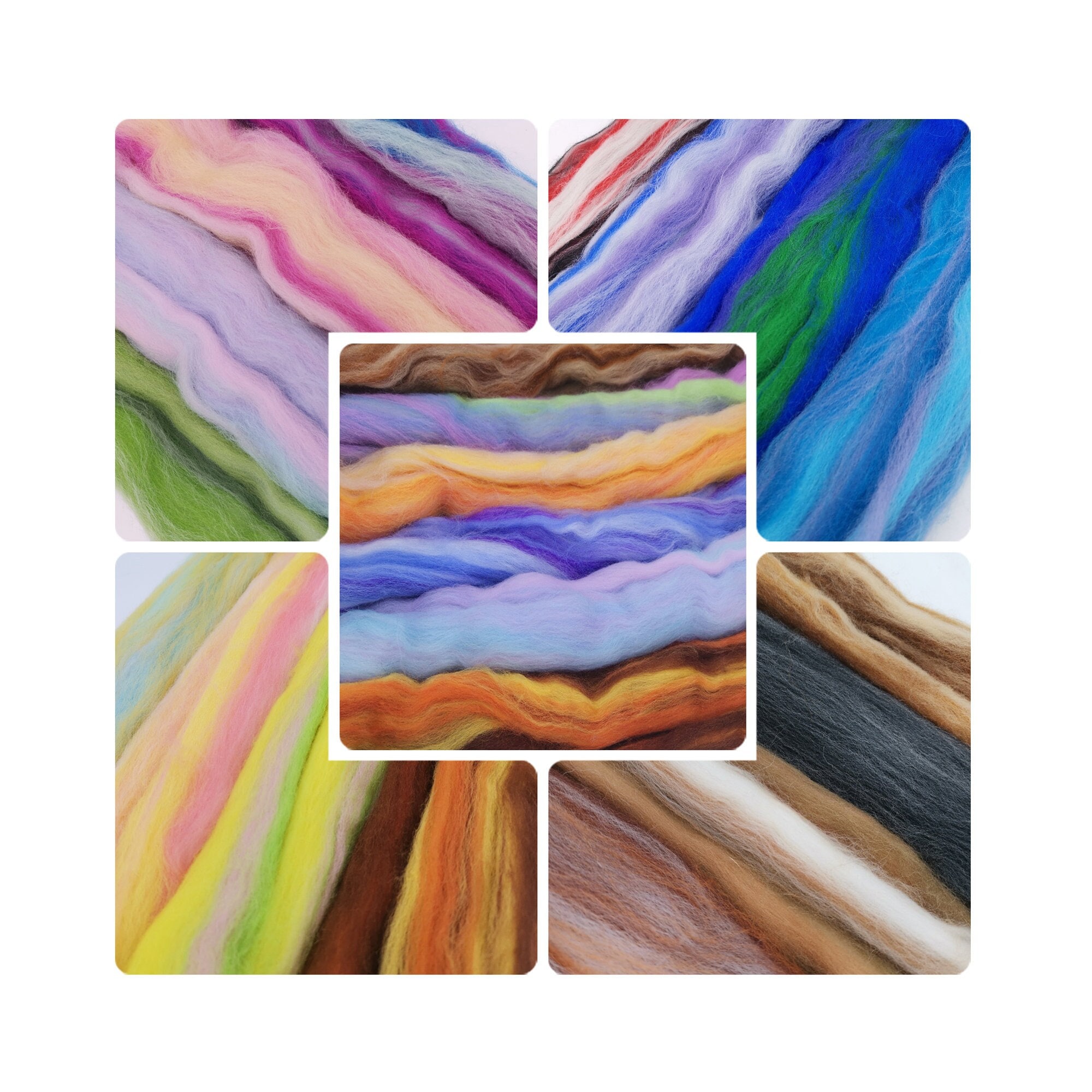 Blended Roving Wool 24 Options Roving for Spinning Wet Etsy Canada