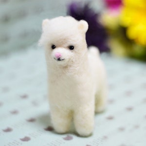 Alpaca Needle Felting Kit - Felting Supplies 4" (10cm) Height - Felting Kit for Beginners Mother's Day Gift