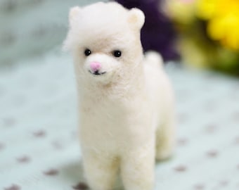 Alpaca Needle Felting Kit - Felting Supplies 4" (10cm) Height - Felting Kit for Beginners Mother's Day Gift