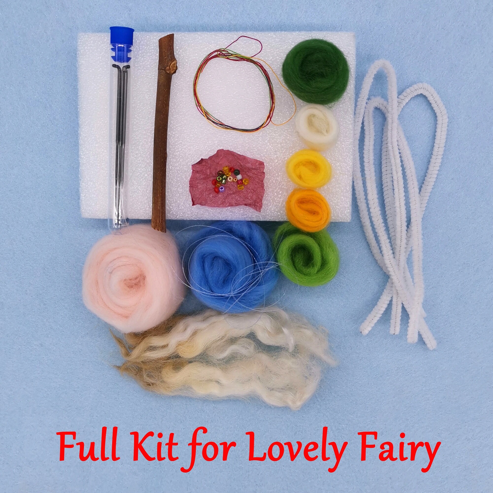 Green Wing Kit de feutrage à l'aiguille pour maman 15 cm enfant 10 cm Instructions amicales DIY Kit de bricolage pour débutants