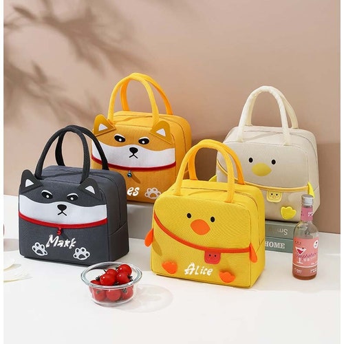 Personalized Lunch Bag Kids Seersucker Lunch Tote for Boys Etsy