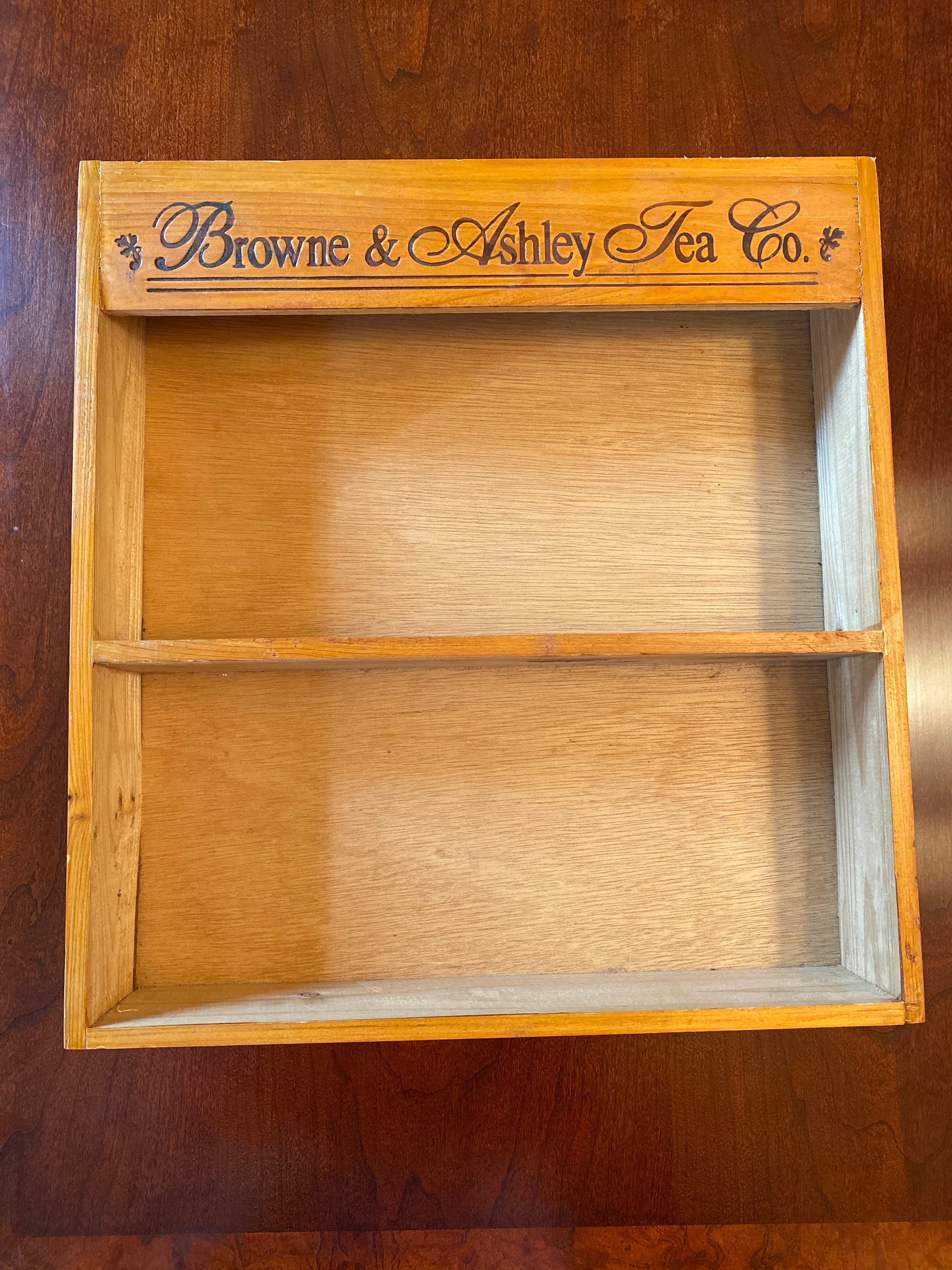 Vintage Browne & Ashley Tea Company Wooden Shelf Display - Etsy