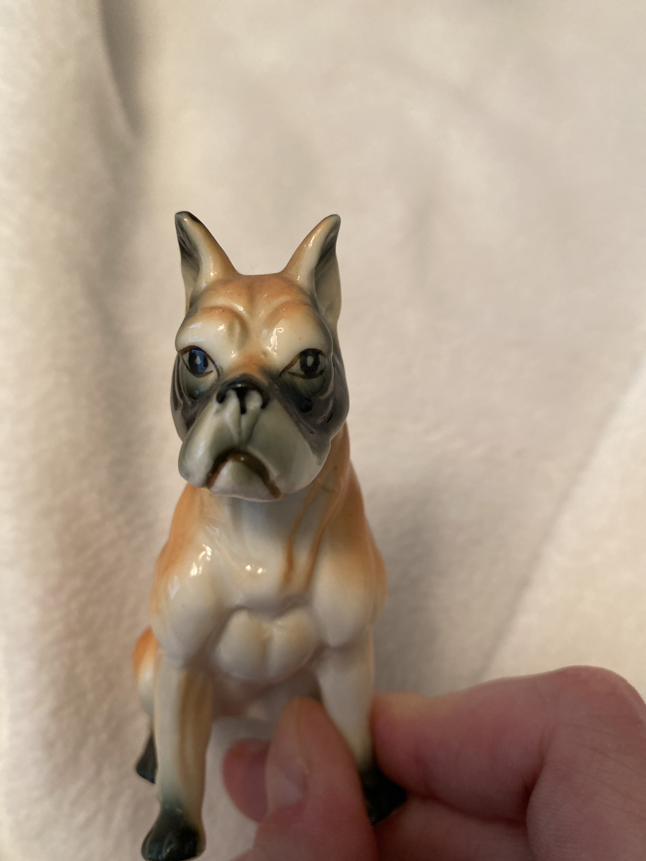 Vintage Boxer Dog Ceramic Figurines set of 2 Etsy UK