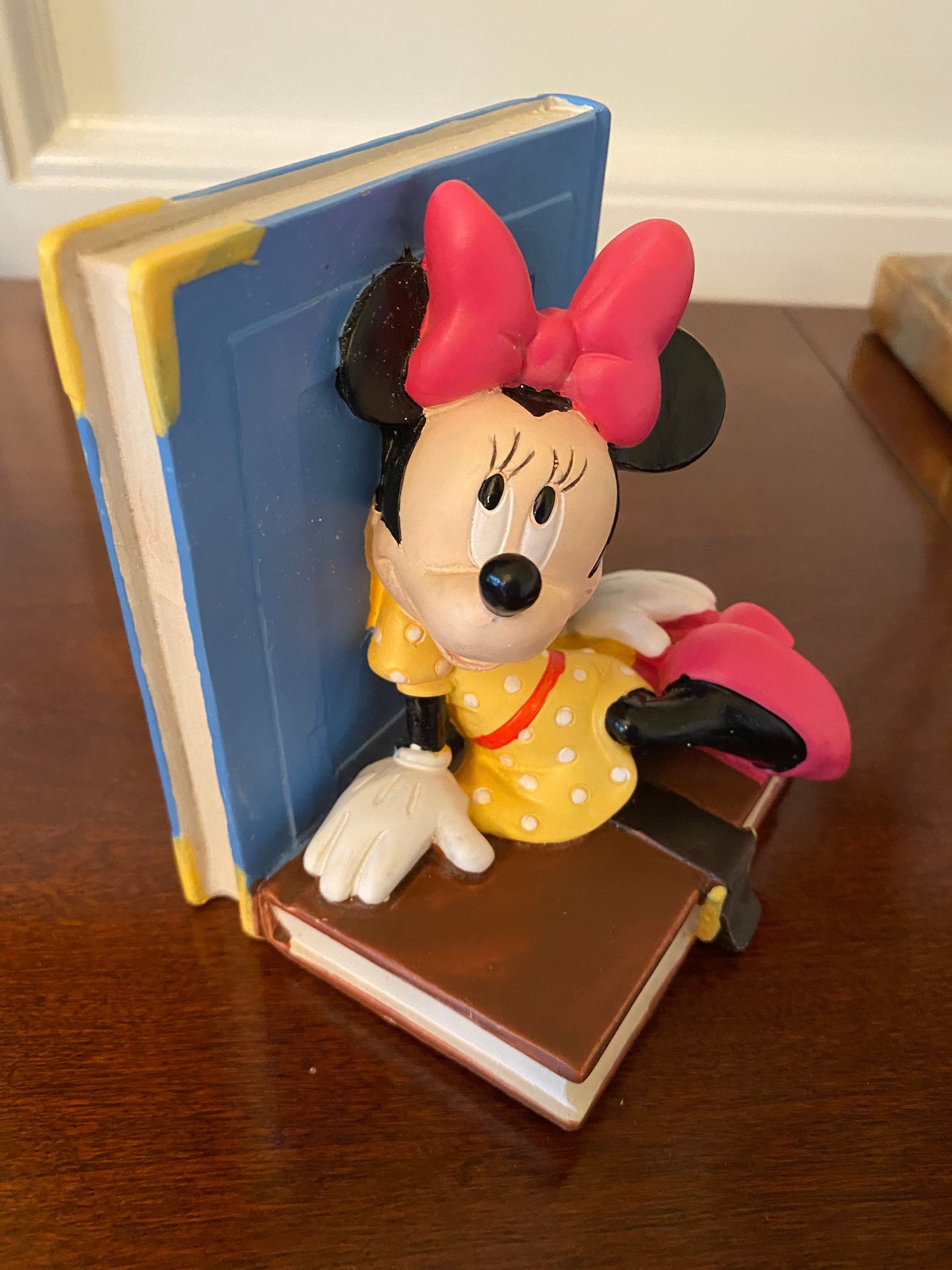 Vintage Disney Mickey and Minnie Ceramic Bookends - Etsy