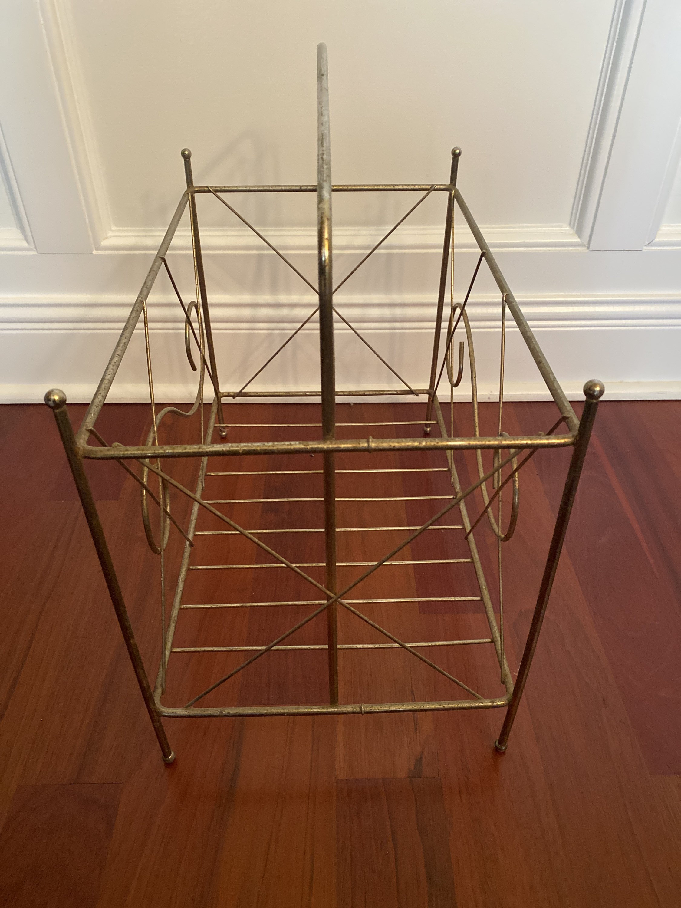 Vintage Metal Magazine Rack Etsy