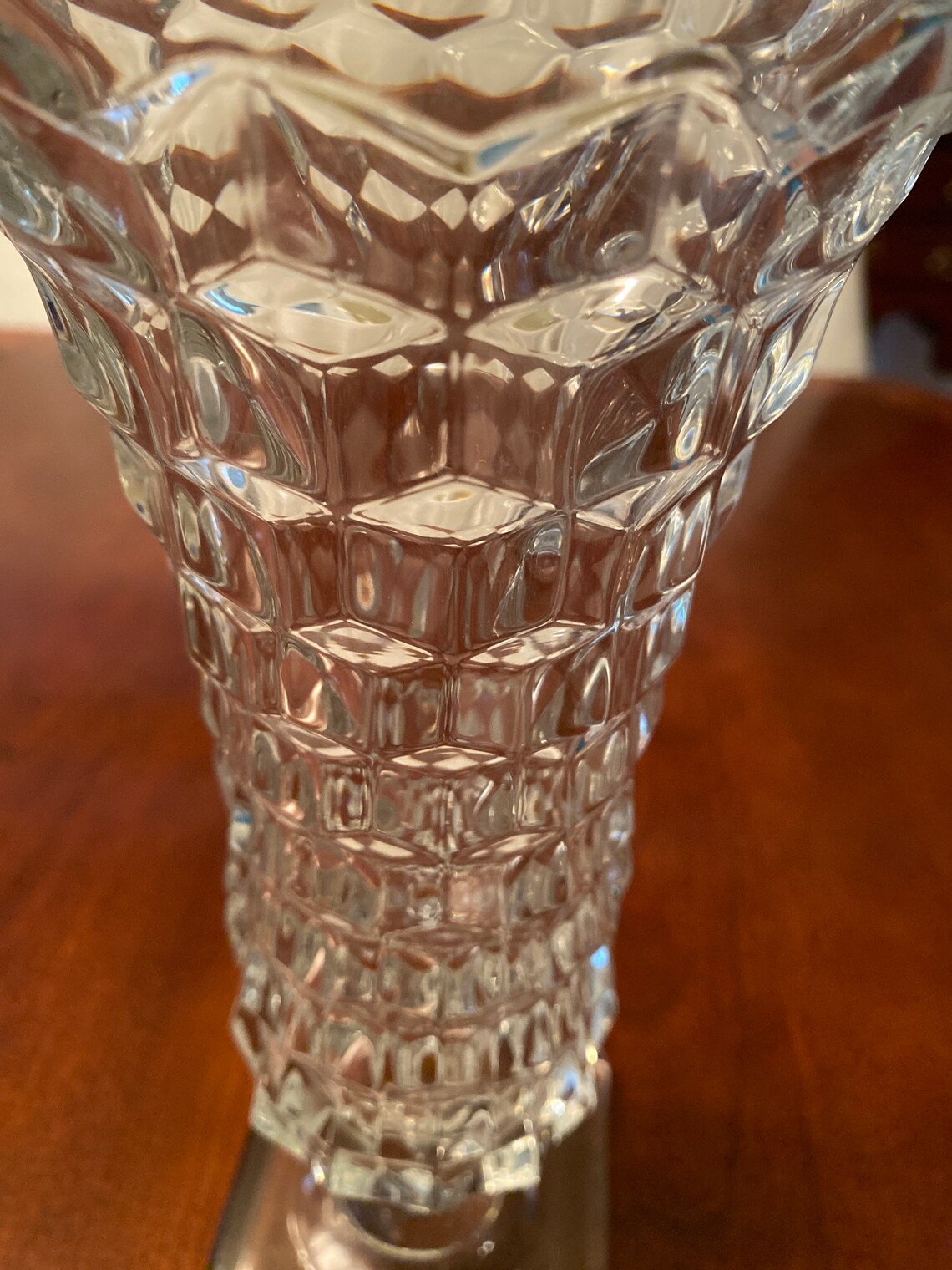 Vintage Fostoria Flared Crystal Vase With Pedestal 9 3/4 Etsy
