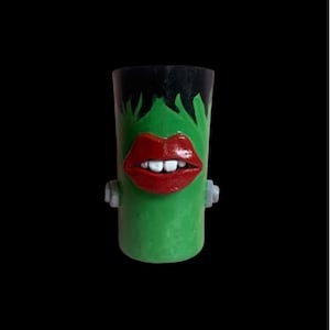 Frankenstein Monster Pen Pot // horror themed home decor monster haunting spooky halloween