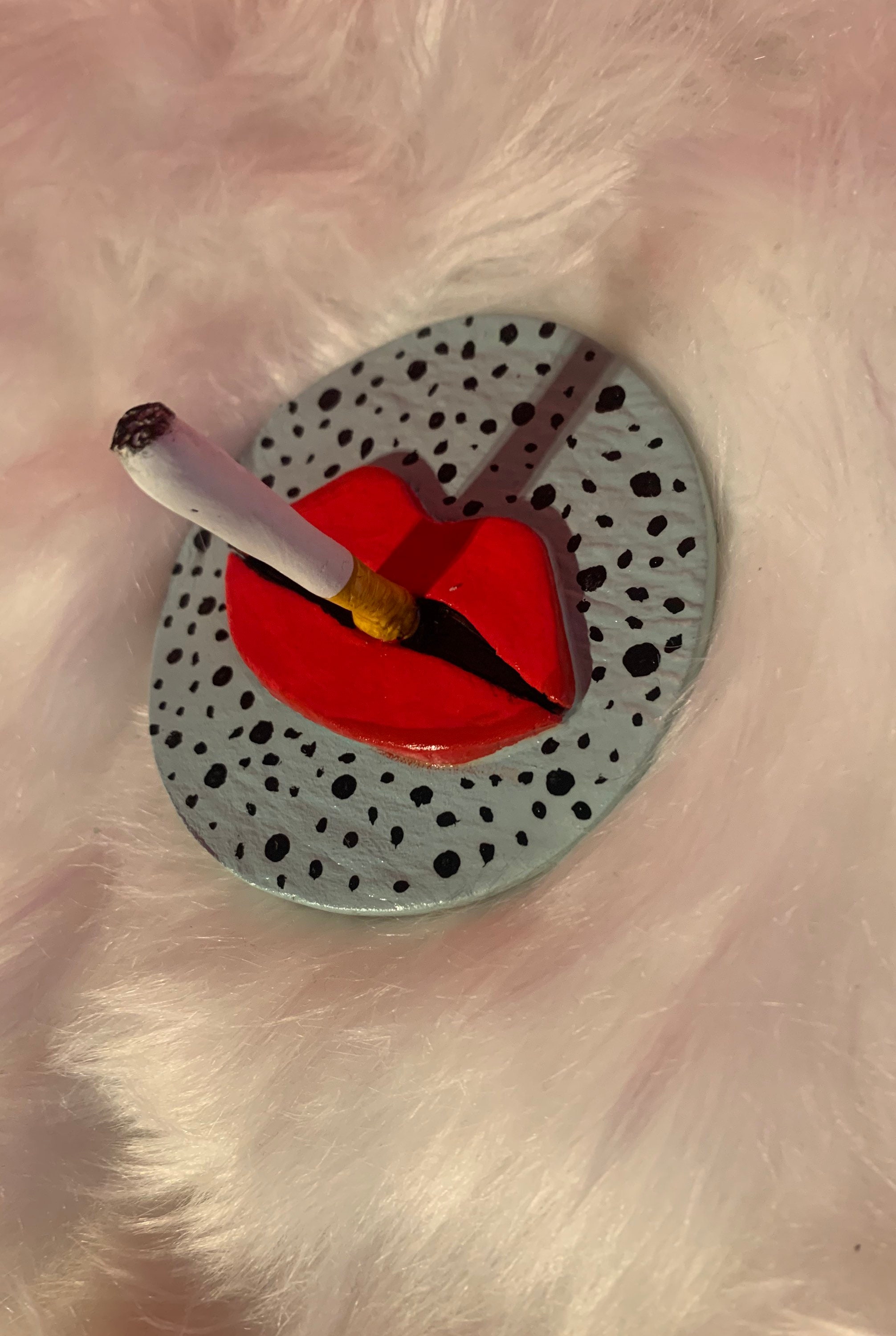 Ugly Poppy incense burner with cigarette Etsy