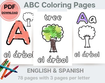 Spanish Coloring Etsy