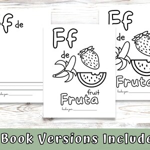 Spanish to English ABC Coloring Pages for Kids Printable Baby - Etsy