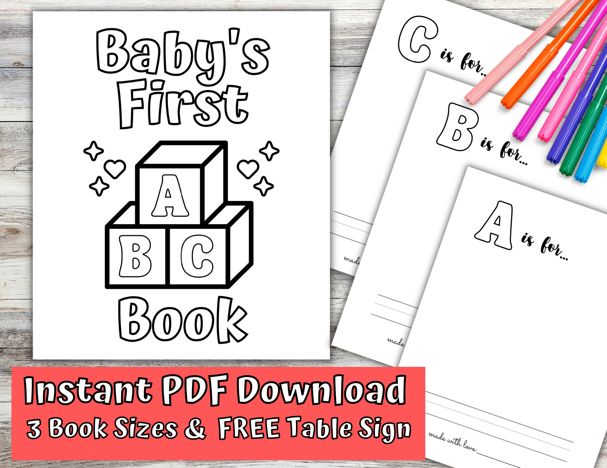 Baby Abc Book Template : Create Your Own Alphabet Book – PABZWV