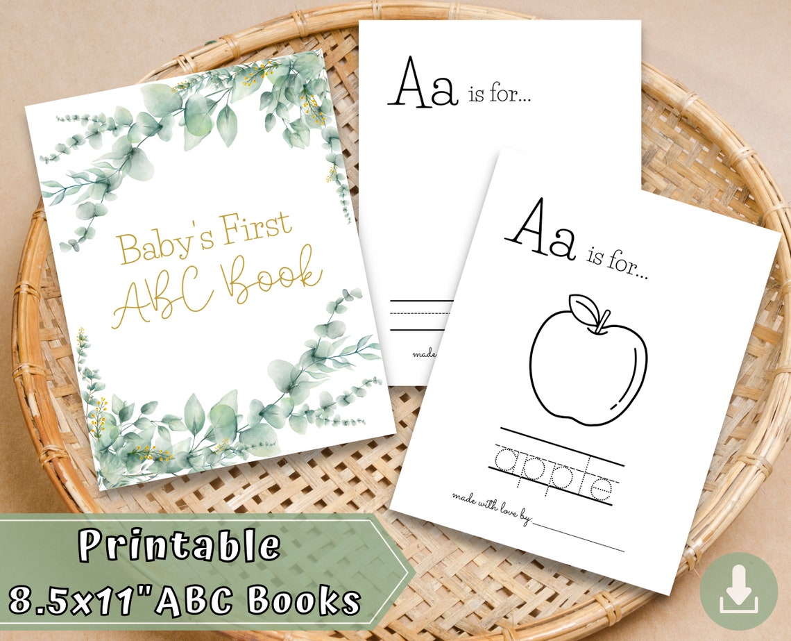 Baby Shower ABC Book Baby Alphabet Book Baby's First ABC Etsy
