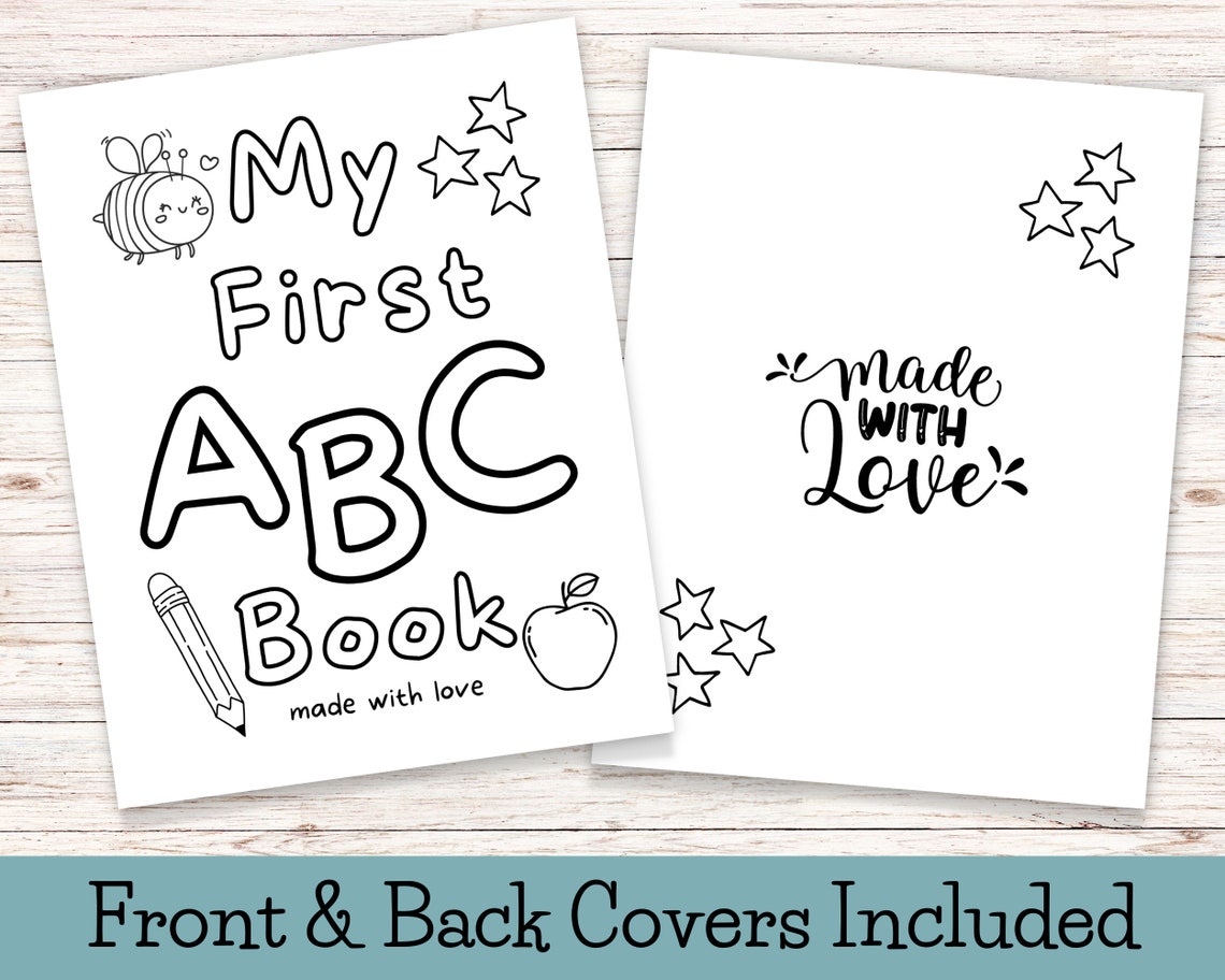 Baby Alphabet Book Baby First Abc Book Baby Shower Abc Book Etsy