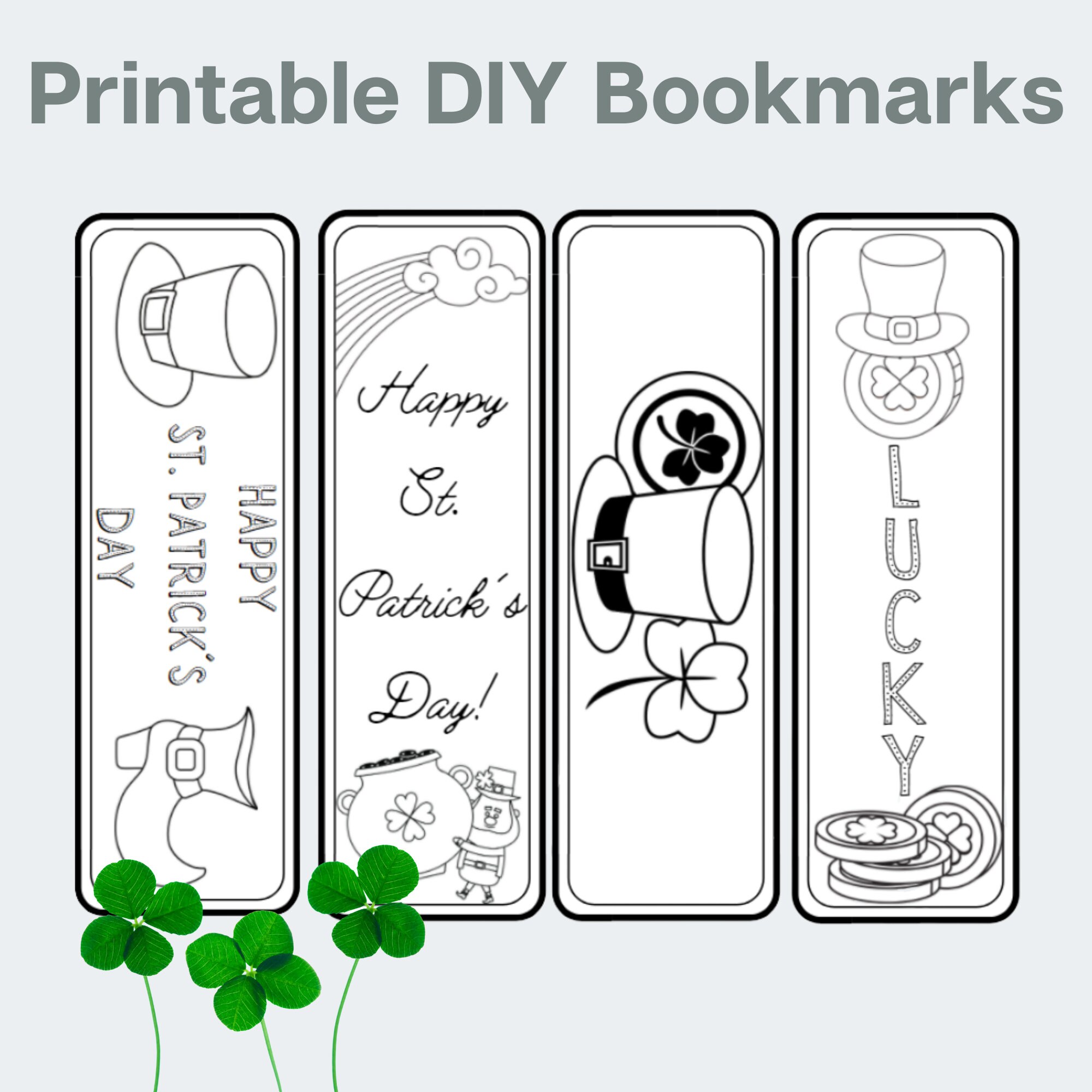 Printable Bookmarks for Kids Fun Activity St. Patricks Day | Etsy