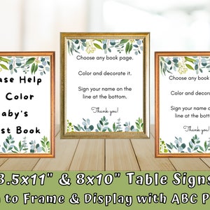 Baby Shower ABC Book Printable Personalized Baby Alphabet Book DIY ABC ...