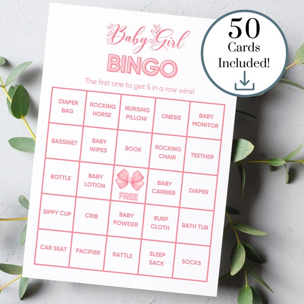 Baby Shower Bingo Cards With Bows - Etsy