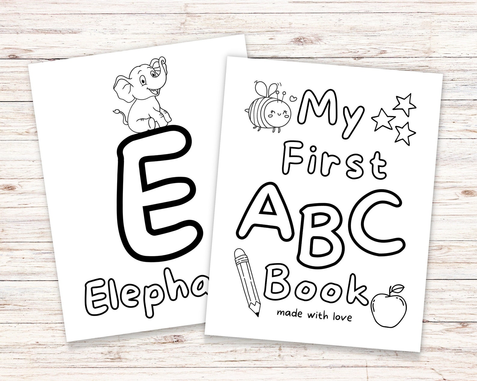 Baby Alphabet Book Baby First Abc Book Baby Shower Abc Book Etsy