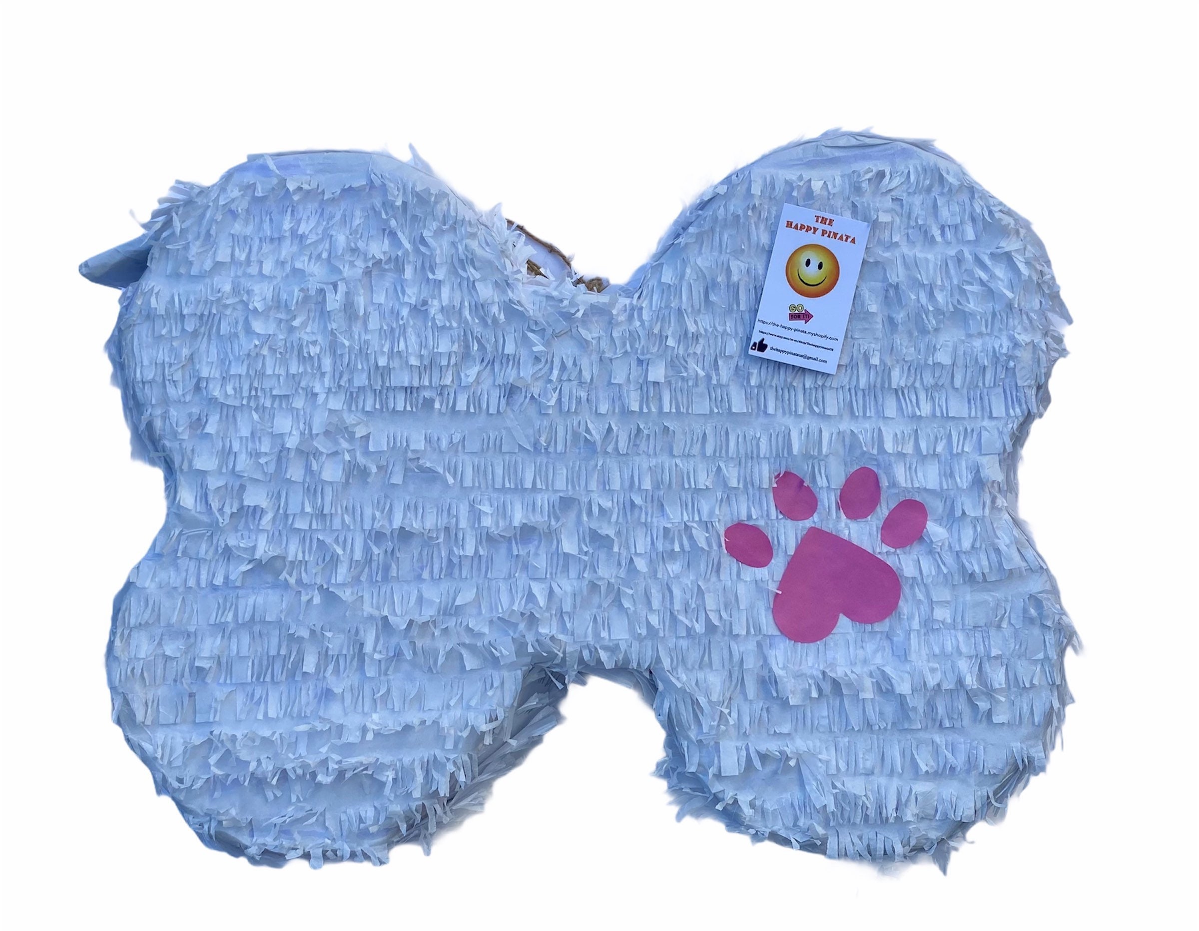 Buy White Bone With Pink Paw Online in India - Etsy
