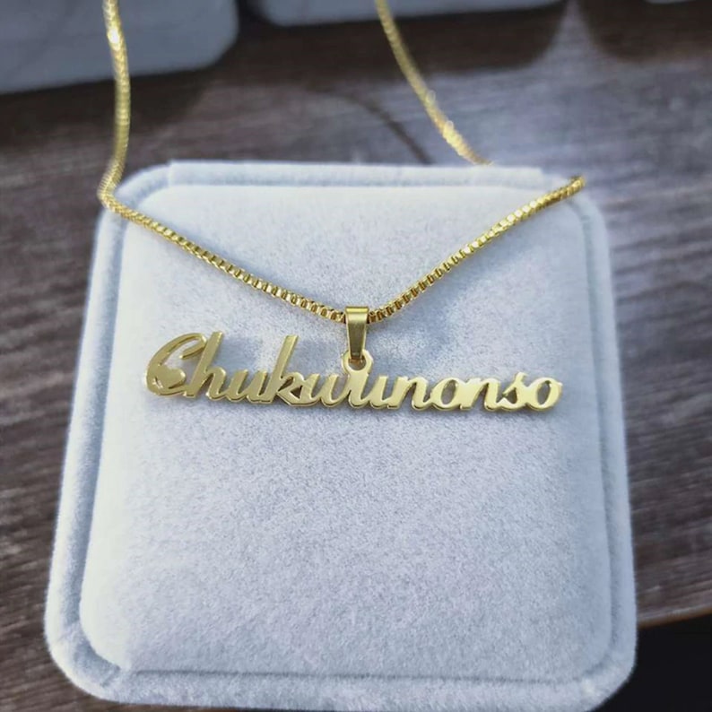 Necklace for Woman Gold Personalized Name Pendant Personalized Jewelry for Her,Personalized Name Custom Necklace Valentine Necklace Gift