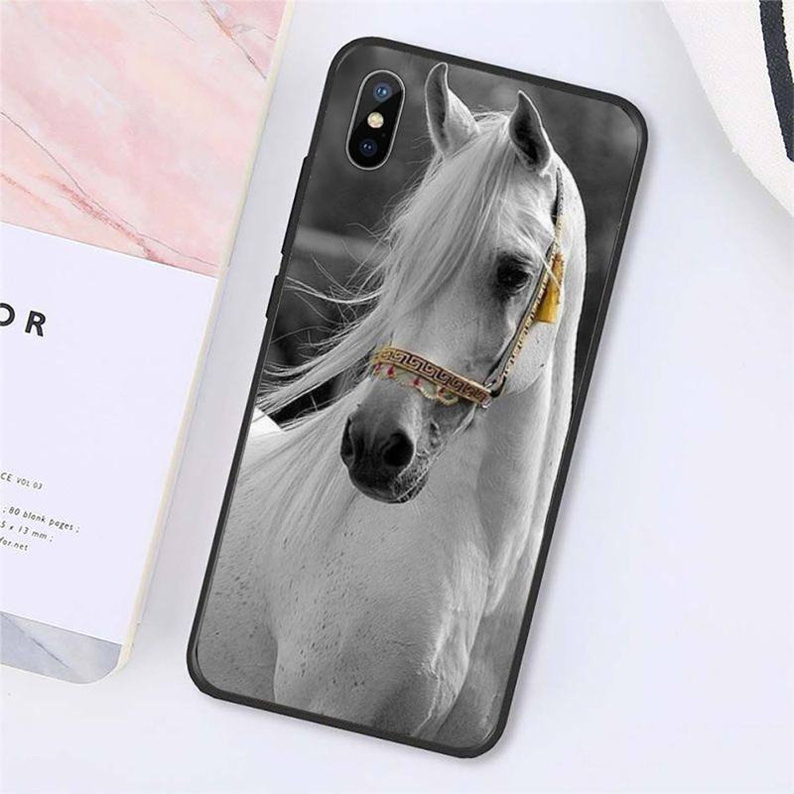 Horse Phone Case Running Horse Animal Cool Telefoon Case For Etsy