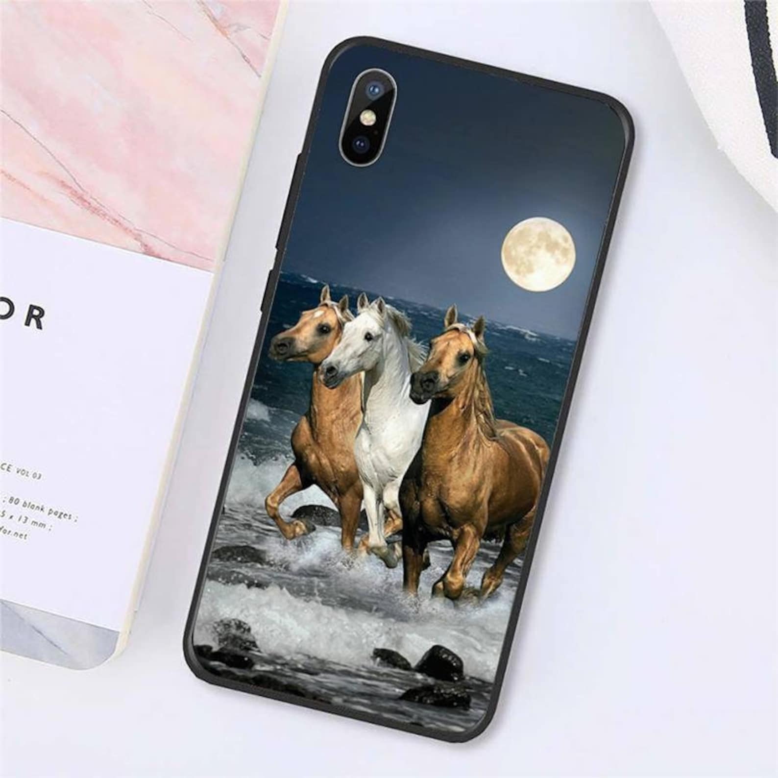 Horse Phone Case Running Horse Animal Cool Telefoon Case For Etsy