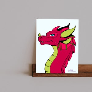 Dragon Print [Printable Download] Original Artwork, Wings of Fire Rainwing