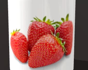 Kunsttasse: Erdbeeren