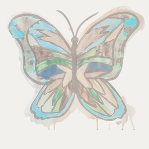 Acrylic Neutral Butterfly