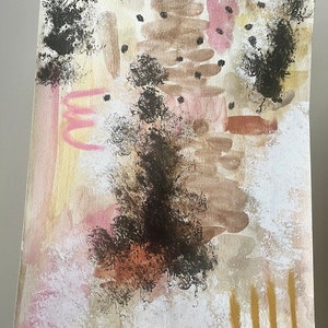 Pink + Black Abstract