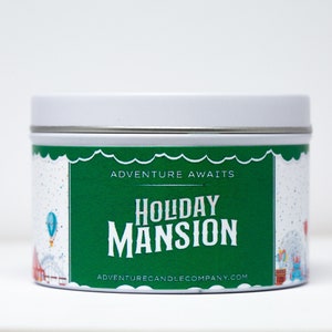 Holiday Mansion Disney Inspired Candle, Woodwick Candle, Hand Poured, Soy Blend, Holiday Mansion Inspired Candle