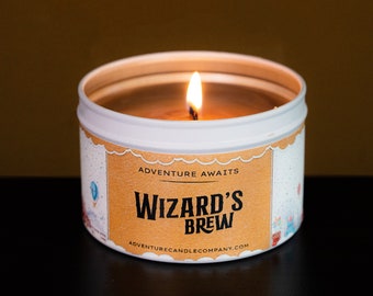 Wizard's Brew Inspired Candle, Woodwick Candle, Hand Poured, Soy Blend, Butter beer Inspired Candle