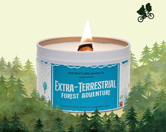 Extra-Terrestrial Forest Adventure Candle| ET Soy Vegan Candle | Woodwick Candle | Forest Scented Candle | Christmas Gift