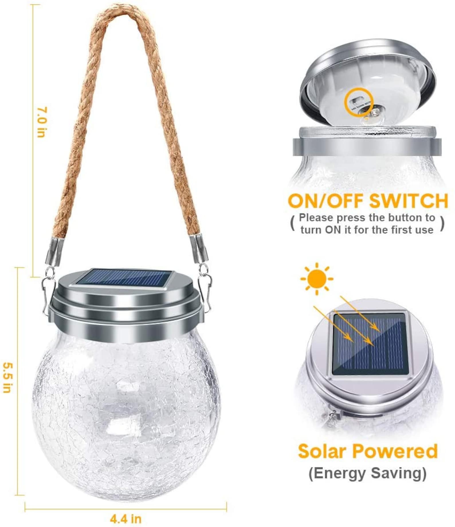 solar hanging crackle ball
