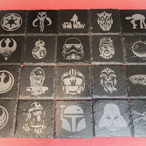 Star Wars Inspired Slate Drink Coasters