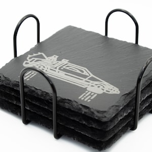 Tillbaka till framtiden-inspirerat skifferunderlägg #1