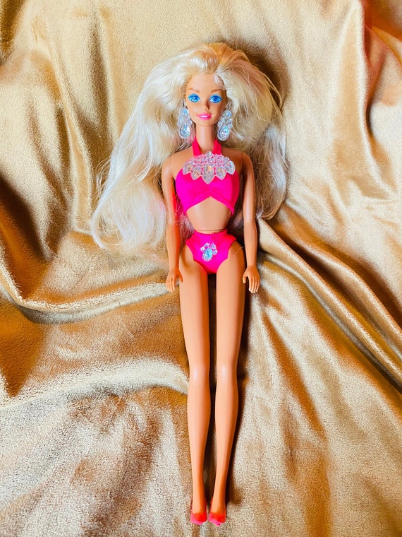 Styre Afvist Defekt 1966 Mattel Barbie China in Pink Jeweled Swimsuit - Etsy