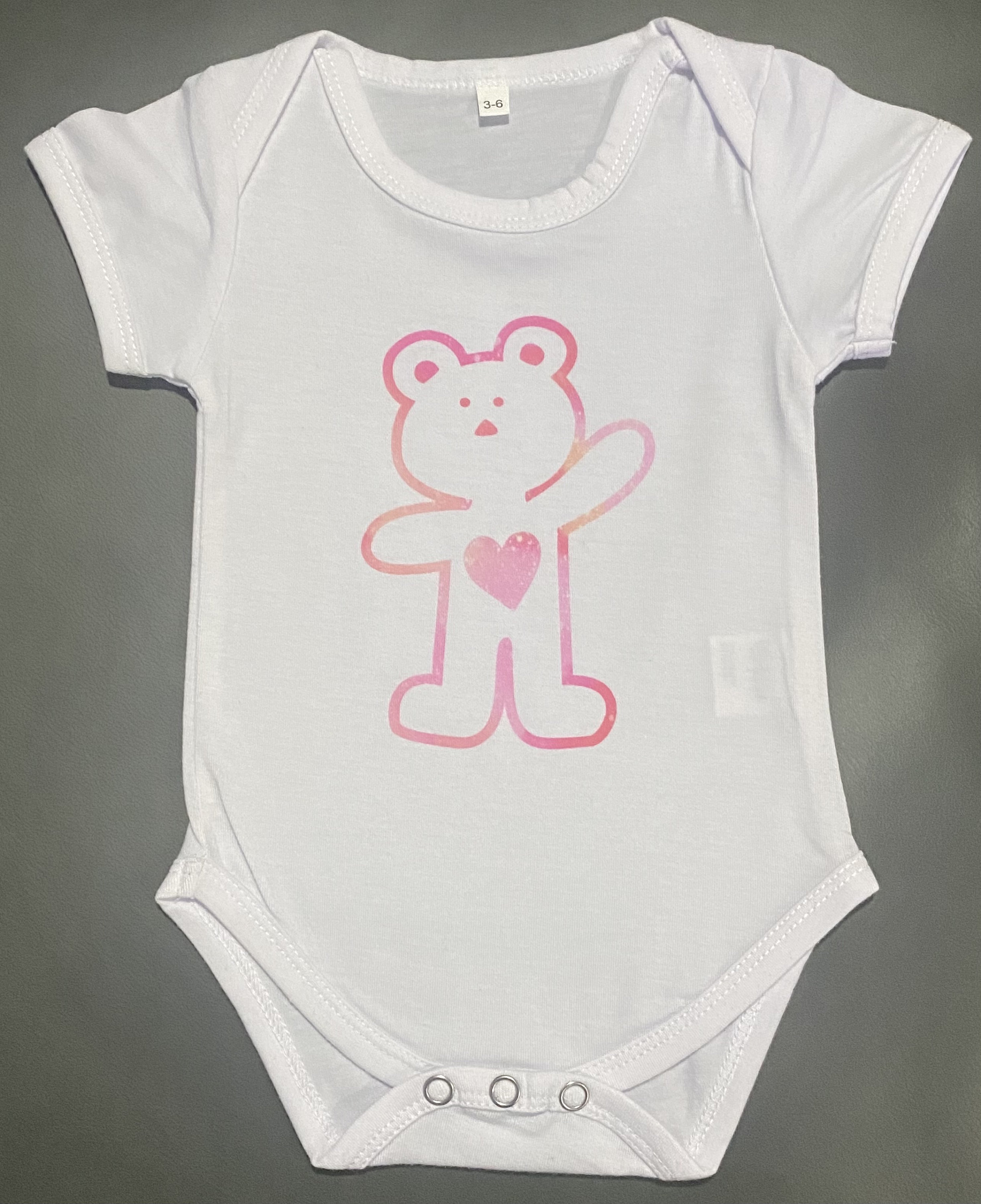 Pink Teddy Bear Onesie 36 Months Etsy