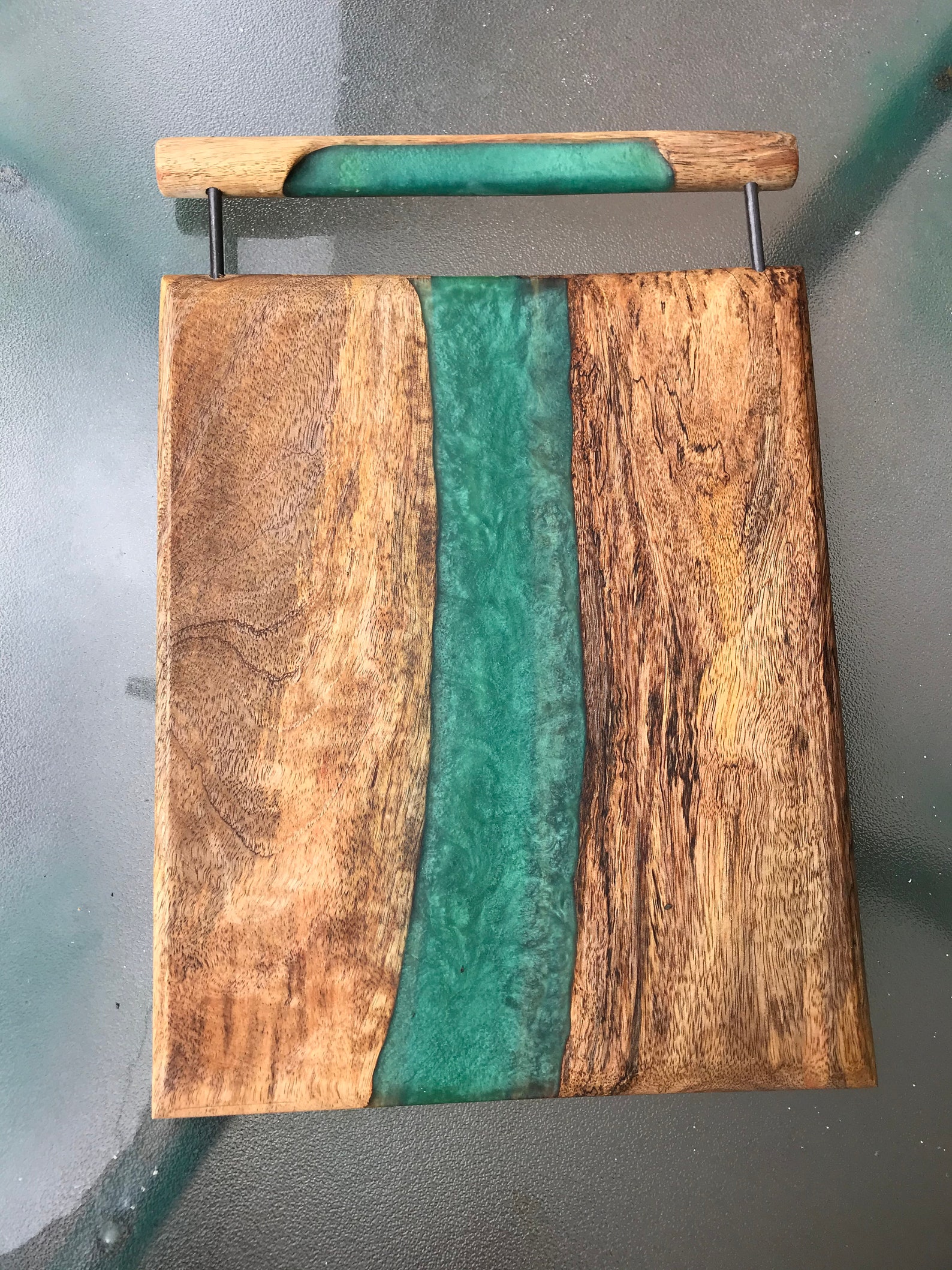Mango wood and resin cutting board Etsy