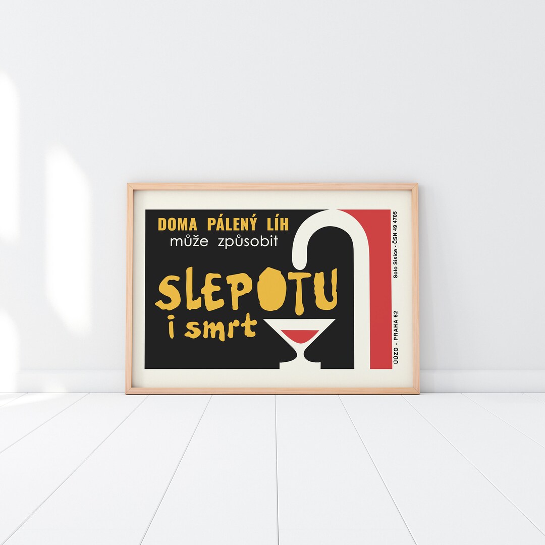 Matchbox Wine Minimalist Modernist Graphics Design Mid Etsy