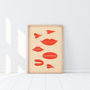 Graphics Art Print | Exhibition Print | Mid Century Modern | Contemporary | Modern Art | Abstract Art | Wall Decor | Ad Print | Lips
