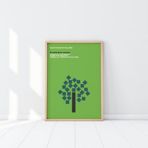 Mid Century Modern Print | Retro Graphics Design | Tree Print | Contemporary Art | Minimalist Interior | Bauhaus |Abstract Illustration
