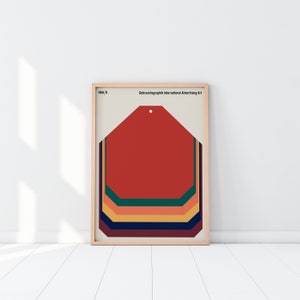 Mid Century Modern Print | Gift for designers | Exhibition Print | Minimalist Interior | Classic Literature | Abstract Illustration