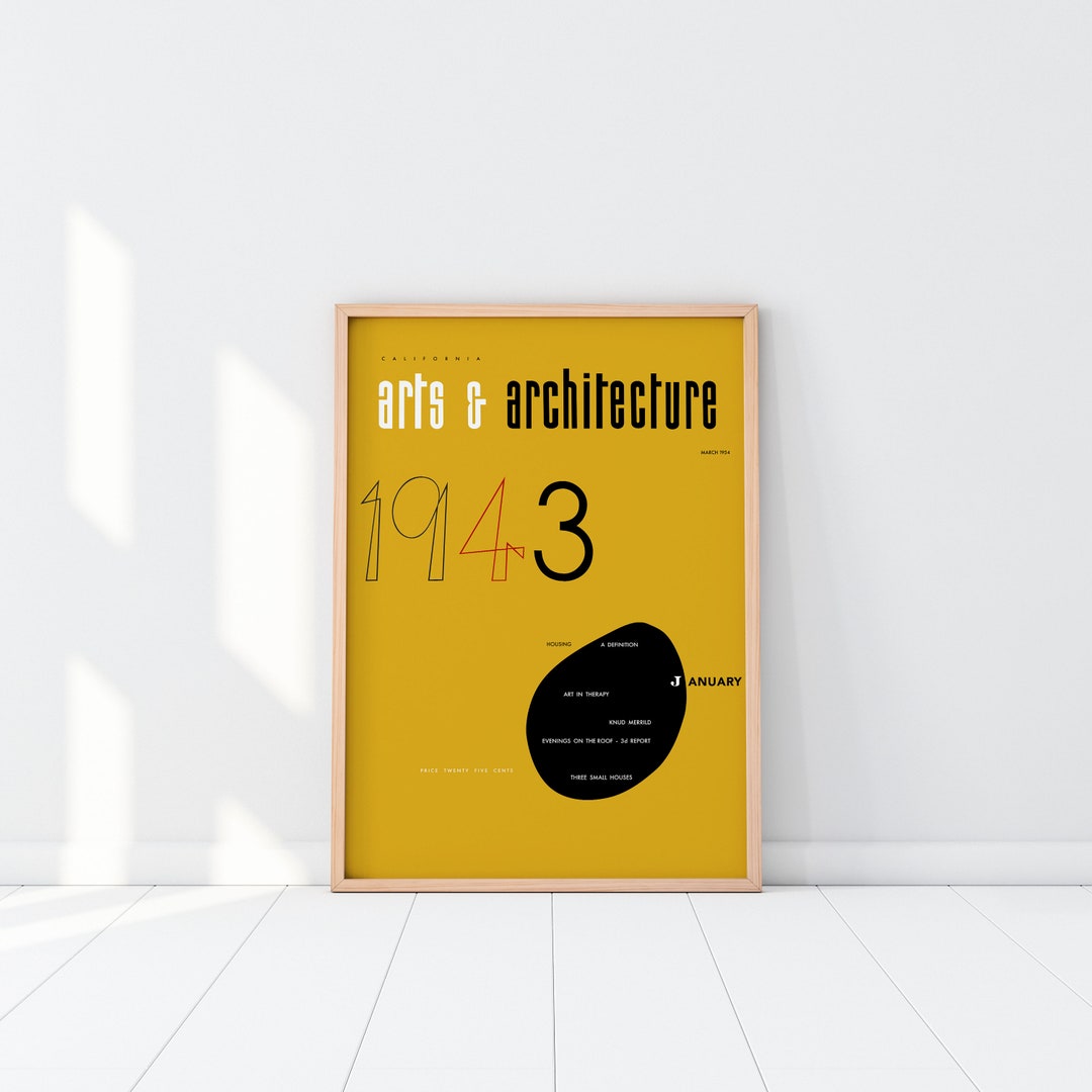 Mid Century Modern Print Graphics Design Print Book Cover Print