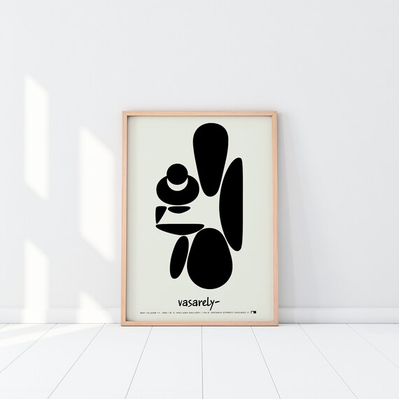 Vasarely | Abstract Art | Retro Art Decor | Mid Century Art | Kids Illustration | Kids Room Decor | Mother Day | Gifts for Her/Him