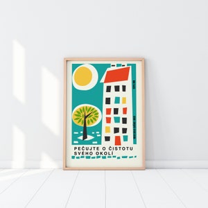 Matchbox | Czechoslovakian Culture Print | Kids Room Decor | Czechoslovakian Culture | Exhibition Poster | Travel Poster | Gifts Idea