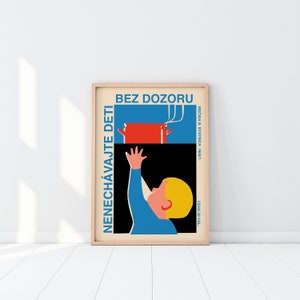 Matchbox, Kitchen Decor, Czechoslovakian Culture, Kids Room Decor, Modern Print, 60s Art, 70s Art, Travel Poster, Retro Label, Fine Art