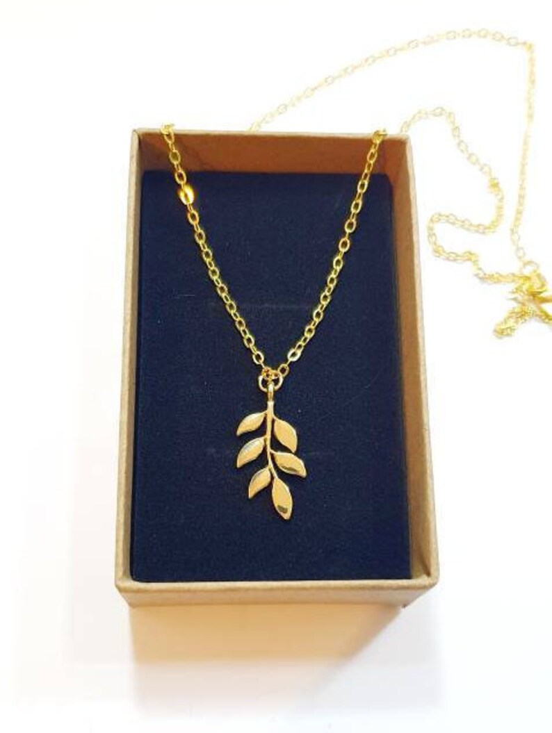 Gold Leaf Necklace Gold Plated Leaf Pendant Necklace Gold Etsy UK