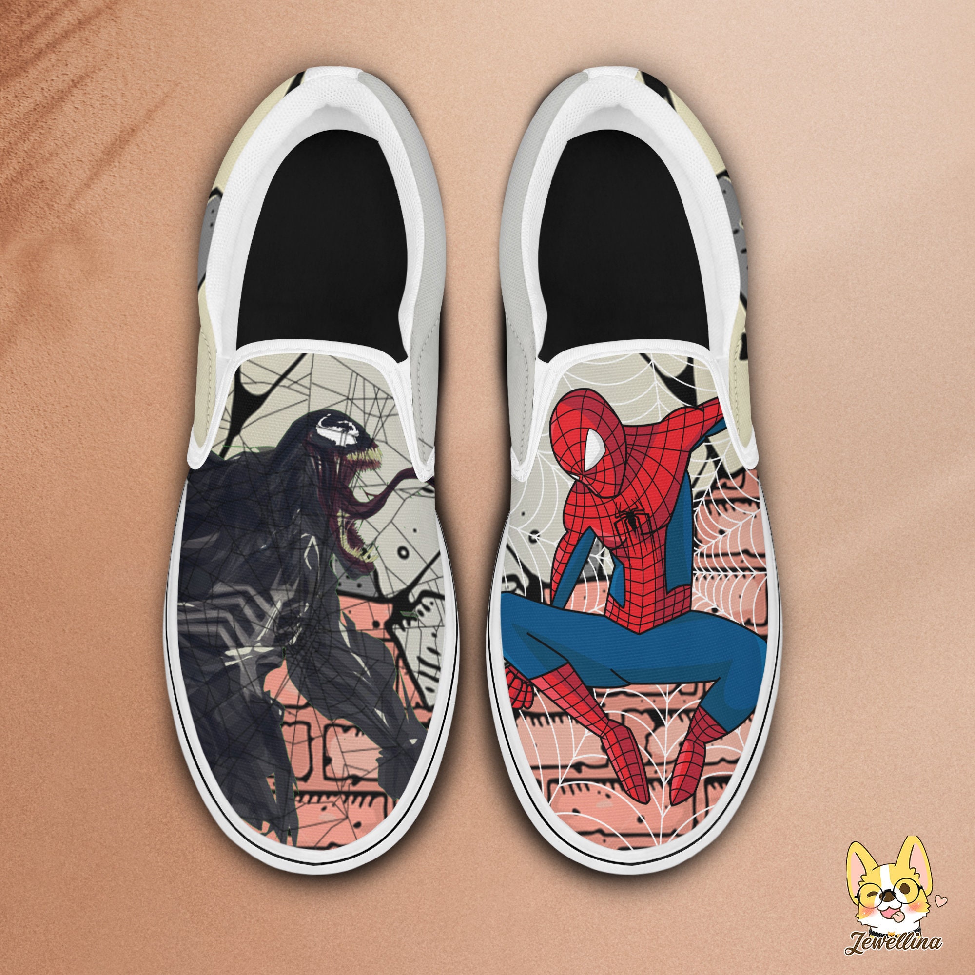 Spiderman Vans - Etsy