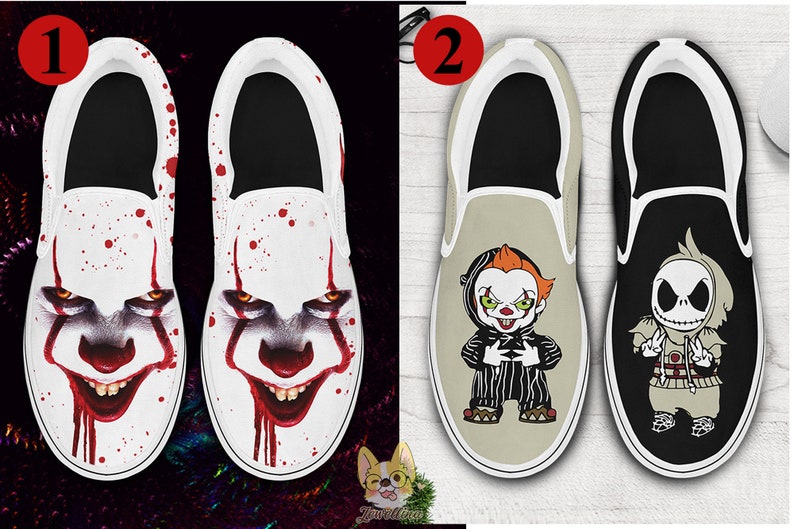 Custom Horror Slip On Shoes, Gift For Halloween Birthday Shoes 